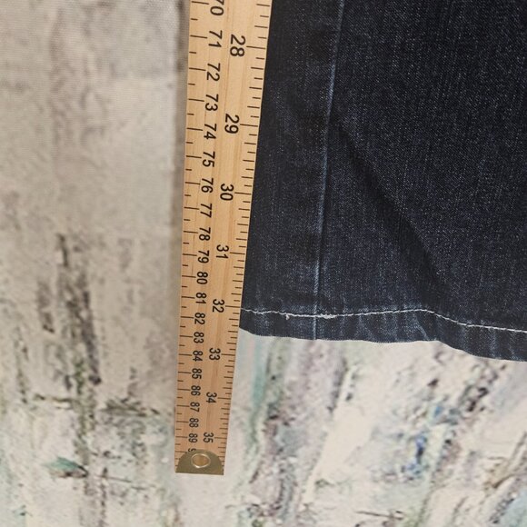 Vintage Jordache Women's Cargo Jeans Size 11/12 Dark Wash 100% Cotton Y2K - Picture 6 of 7